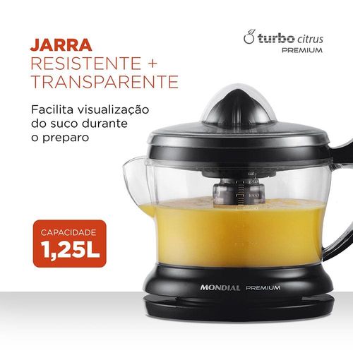 Espremedor de Frutas Mondial Premium E-02 - Preto 110V