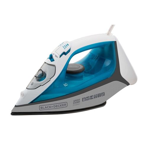 Ferro de Passar a Vapor Black Decker FX3060 com Base Antiaderente - Azul e Branco 110V