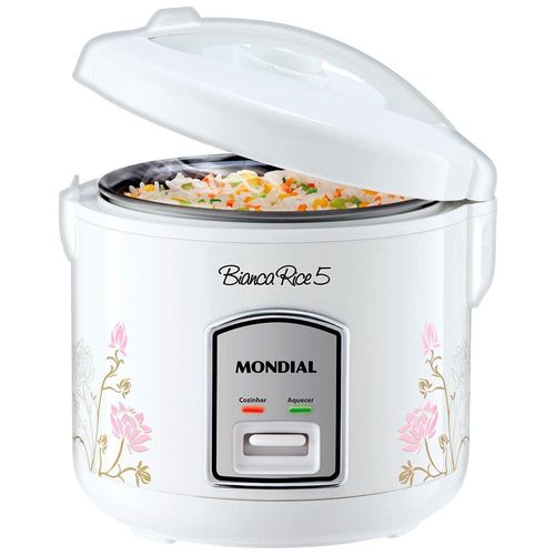 Panela Elétrica de Arroz Mondial Bianca Rice NPE-05 5 Xícaras - Branca 220V