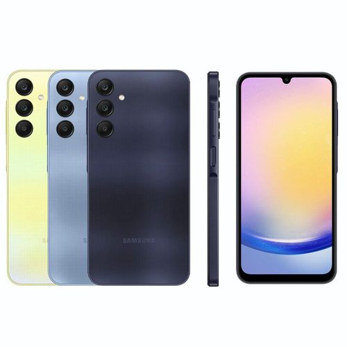 Smartphone Samsung Galaxy A25 5G Azul Escuro 256GB, 8GB, Tela Infinita de 6.5", Processador Octa-Core, Câmera Tripla Traseira e Selfie de 13MP