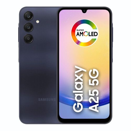 Smartphone Samsung Galaxy A25 5G Azul Escuro 256GB, 8GB, Tela Infinita de 6.5", Processador Octa-Core, Câmera Tripla Traseira e Selfie de 13MP