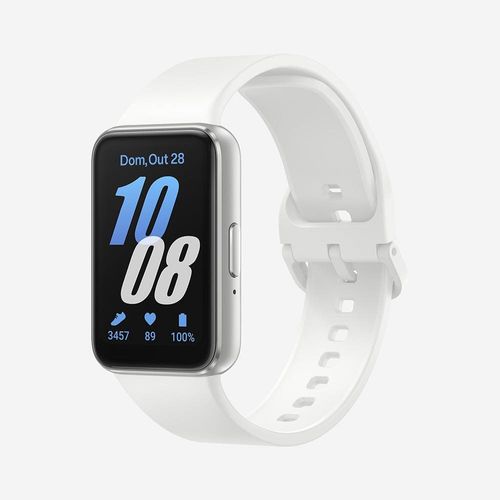 Samsung Galaxy Fit3 Prata Display de 1.6" AMOLED colorido, Bluetooth, Design Premium em Alumínio, Mais De 100 Exercícios e Resistente à Água e Poeira