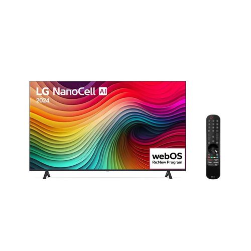 Smart TV 65" LG 4K NanoCell 65NANO80T com processador A5 AI, Hub de Esportes, Alexa, Chromecast integrado, webOS 24 e Controle Smart Magic