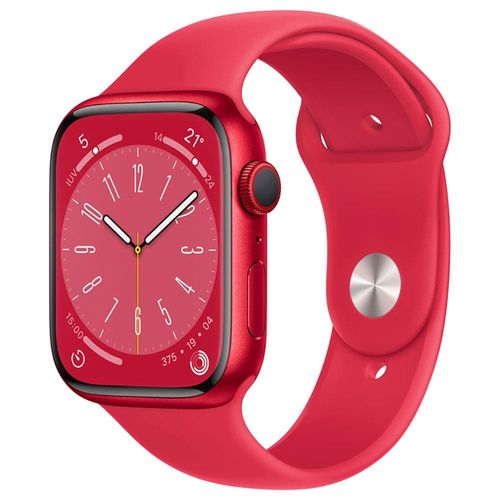 Apple Watch Series 8 GPS Caixa (PRODUCT)RED de alumínio 45 mm Pulseira Esportiva (PRODUCT)RED