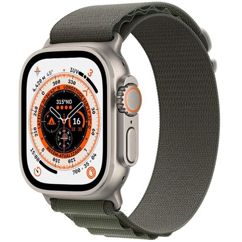 Apple Watch Ultra GPS + Cellular Caixa de Titânio 49 mm Pulseira Loop Alpina Verde - G