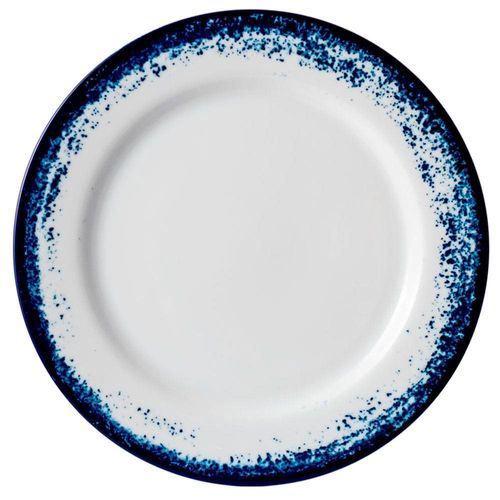 Aparelho de Jantar 20 Peças P.Schmidt Real Névoa em Porcelana com Xícara de Chá - Branco/Azul