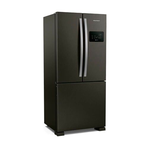 Geladeira Brastemp BRO85AE Frost Free French Door com Tecnologia Inverter e Painel Touch 554 Litros - Black Inox 110V