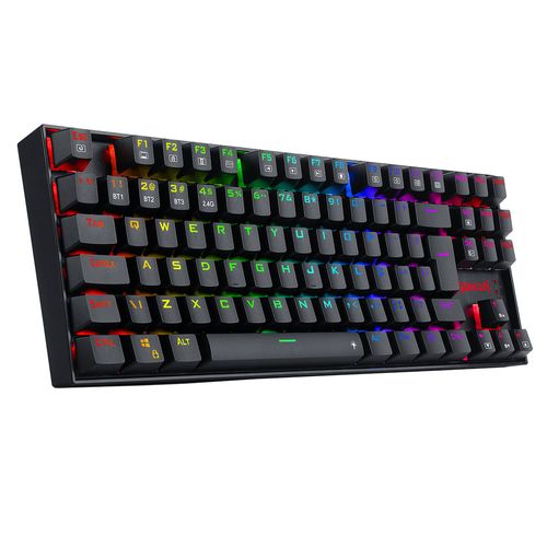 Teclado Gamer Sem Fio Redragon Kumara Pro Mecânico Switch Brown Bluetooth Preto - K552RGB-BRS-B