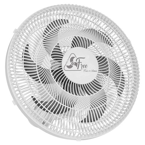 Ventilador De Parede Delta Free Ventidelta Grade De Plástico 40CM 140W Bivolt Branco