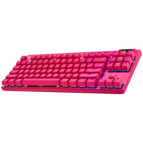 Teclado Gamer Logitech G PRO X TKL Lightspeed RGB Mecânico Switch Tactile Magenta US