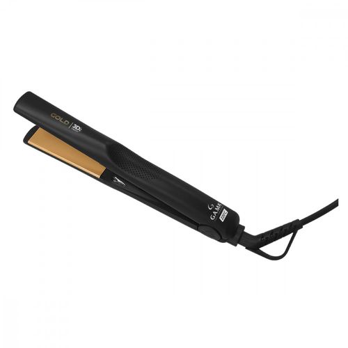 Prancha de Cabelo Ga.ma Italy 3D Therapy Gold Íon 34W Bivolt Preto