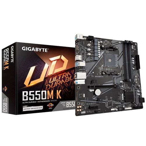 Placa Mãe Gigabyte para AMD B550M K Ultra Durable 4xDDR4 mATX