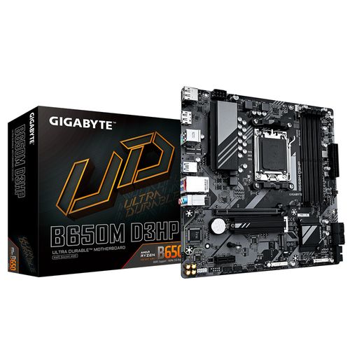 Placa Mãe Gigabyte Para AMD AM5 B650M Ultra Durable D3HP 4xDDR5 mATX