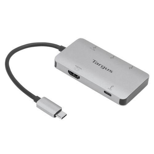 Adaptador de Vídeo Targus Multi-Port USB-C 4K HDMI c/Leitor de Cartão 100W PD Pass-Thru ACA958USZ