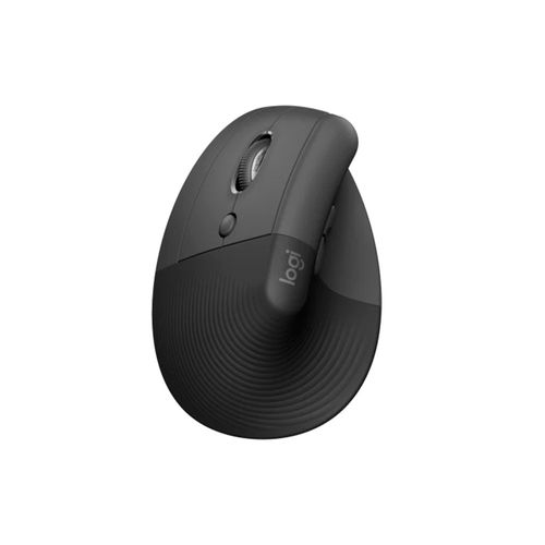 Mouse Sem Fio Logitech Lift Canhoto Vertical Ergonomico Bluetooth USB Preto 4000 DPI - 910-006467