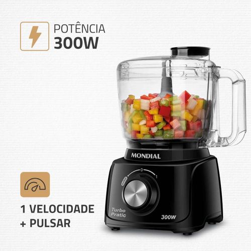 Mini Processador de Alimentos Mondial Com Função pulsar 300W 127v - MP-16-B