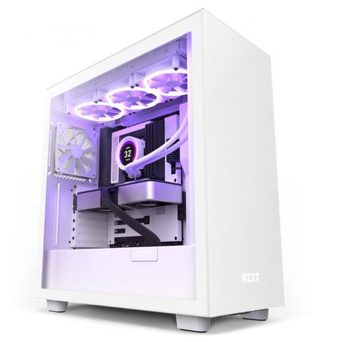 Gabinete Gamer NZXT H7 Vidro Temperado Com Fans Mid Tower ATX Branco - CM-H71BW-01