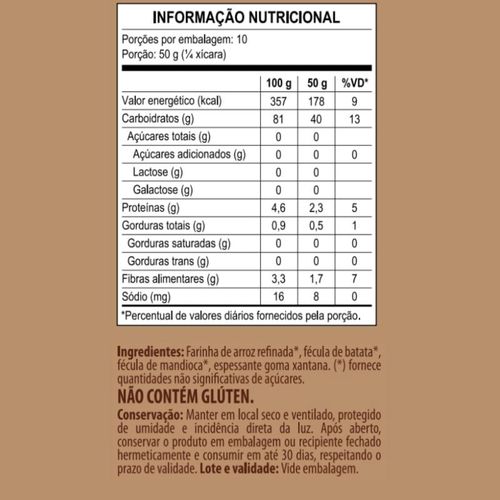 Mix de Farinhas Sem Glúten Mundo Verde 500g