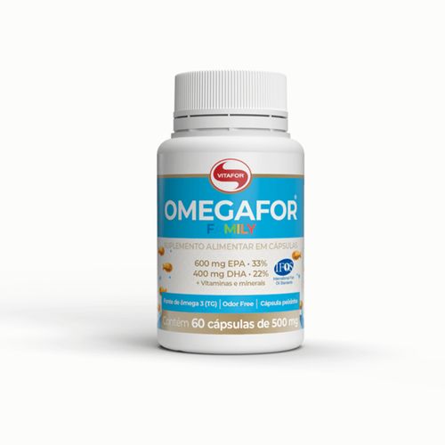 Omegafor Family Vitafor 500mg 60 cápsulas