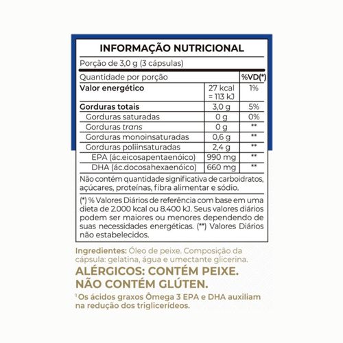 Ômegafor Plus Vitafor 1000mg com 60 cápsulas