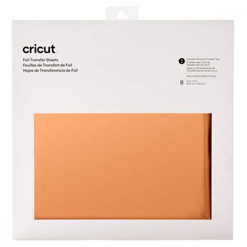 Folhas de Foil Cricut 30,5x30,5cm 8 Unidades Ouro Rose - 2008708