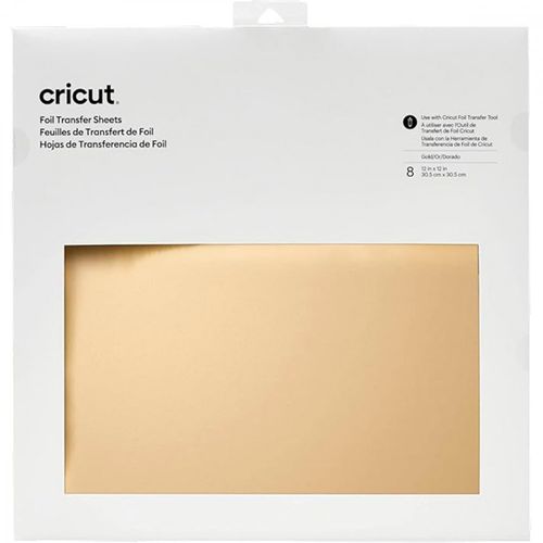 Folhas de Foil Cricut 30,5x30,5cm 8 Unidades Dourada - 2008706