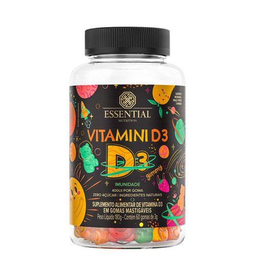 Vitamini D Gummy Essential Nutrition 60 gomas