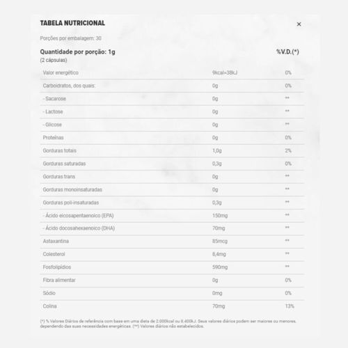 Krill Oil Essential Nutrition 500mg com 60 cápsulas