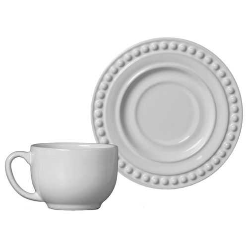 Conjunto de Xícaras para Chá Porto Brasil Atenas em Faiança Feldspática 161ml - 6 Peças