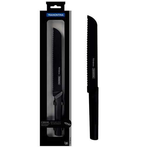 Faca 8" para Pão Tramontina Nygma em Aço Inox - Preto