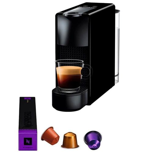 Máquina de Café Nespresso Essenza Mini C30 com Kit de Cápsulas Para Degustação - Preta 110V