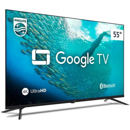 Smart TV LED 55" Ultra HD 4K Philips 55PUG7019 com Google TV, Comando de Voz, Wi-Fi, Entradas HDMI e USB