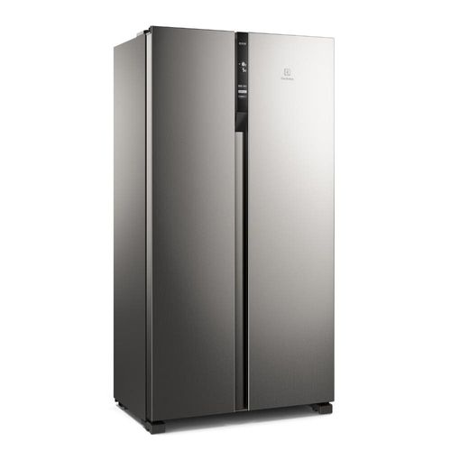 Geladeira Electrolux Frost Free Side By Side 435L IS4S com Tecnologia AutoSense, Painel Digital e Turbo Freezer - Inox 110V