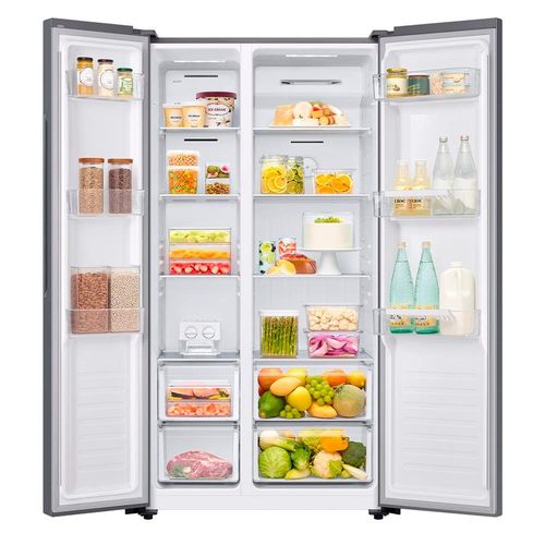 Geladeira Samsung Frost Free Side By Side RS52 com All Around Cooling 490L - Inox Look 110V