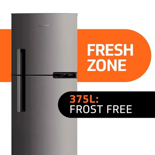 Geladeira Brastemp BRM44HK Frost Free Duplex com Compartimento Extrafrio e Fresh Zone Inox - 375L 110V