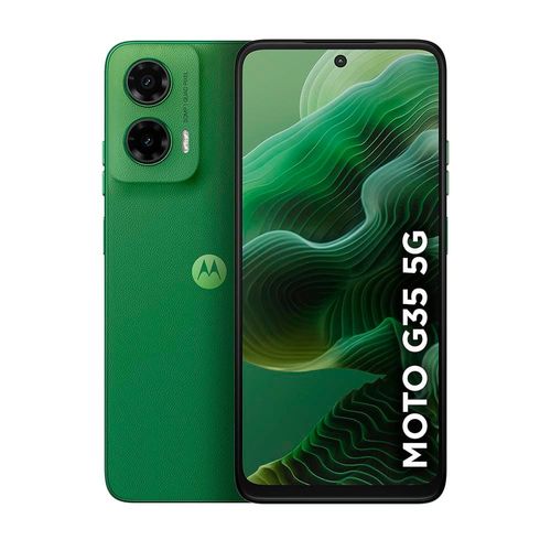 Smartphone Motorola Moto G35 5G Verde, 128GB, 12GB RAM Boost, Processador Octa-Core, Câmera Traseira 50MP + 8MP, Selfie de 16MP e Tela de 6.7"