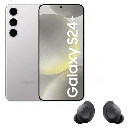 Smartphone Samsung Galaxy S24+ 5G Cinza 256GB, Tela 6.7", 12GB de RAM, Inteligência Artificial, Exynos 2400 + Fone de Ouvido Sem Fio Galaxy Buds FE