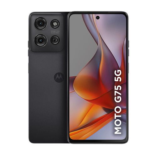 Smartphone Motorola Moto G75 Preto 5G, 256GB, 16GB RAM Boost, Processador Octa-Core, Câmera Traseira 50MP + 8MP, Selfie de 16MP e Tela de 6.8"