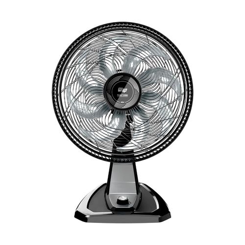 Ventilador de Mesa/Parede Wap Flow Turbo com 8 pás, 3 velocidades e 180W - Preto e Cinza 110V