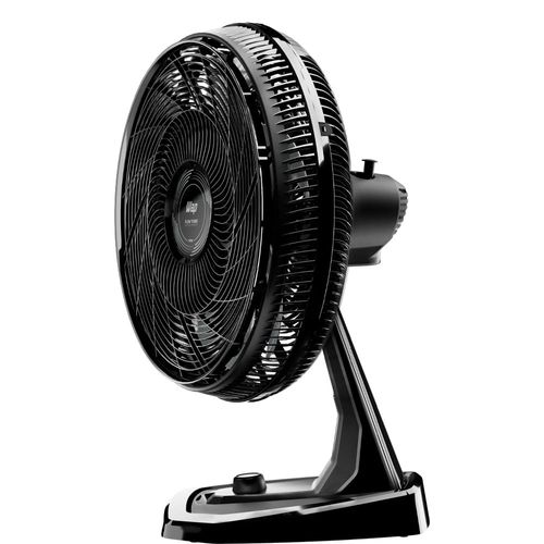 Ventilador de Mesa/Parede Wap Flow Turbo com 8 pás, 3 velocidades e 180W - Preto e Cinza 110V