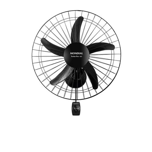 Ventilador de Parede 50cm Mondial Turbo Pro NVP com 5 Pás, 3 Velocidades - Preto 110V