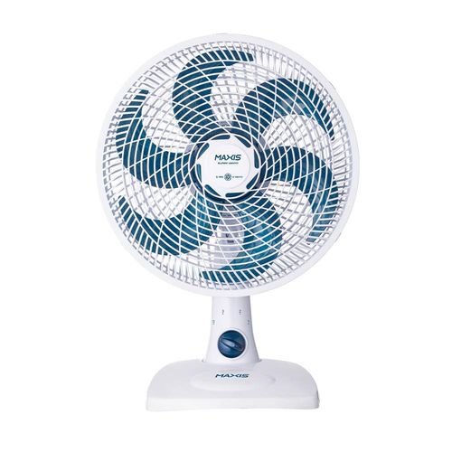 Ventilador de Mesa Mondial Maxis V30MXW 30cm com 6 pás, 3 velocidades e 50W – Branco / Azul 220V