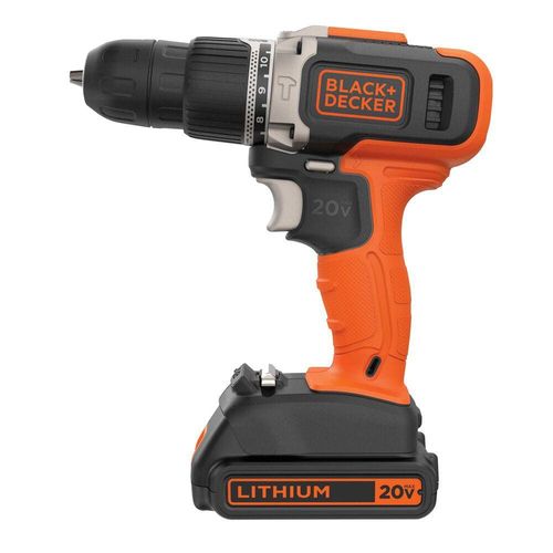 Parafusadeira / Furadeira de Impacto 3/8" Black&Decker BCD704C1-BR 20V com Bateria Max Lí-Íon e Carregador Bivolt