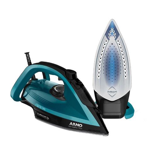 Ferro de Passar a Vapor Arno Ultragliss Plus com Spray e Base Durilium Airglide – Azul 110V