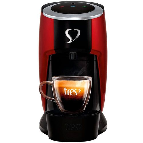 Cafeteira Espresso TRES Touch Automática Multibebidas - Vermelha 110V