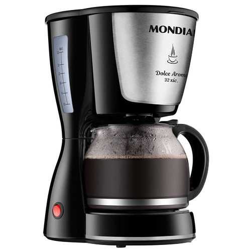 Cafeteira Elétrica Mondial Dolce Arome Inox C-32I 32 Xícaras - Preta 220V