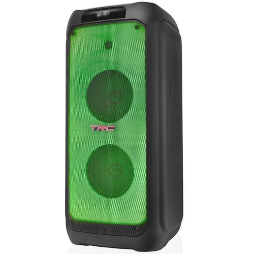 Caixa de Som Amplificada TRC X1500 com Bluetooth, Rádio FM, Função Karaokê e Iluminação de LED – 1500W