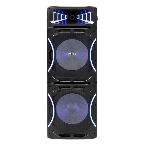 Torre de Som Amplificada Philco PCX3500 com Bluetooth, Rádio FM, Função Ex Bass e Flash Light Bivolt - 3500W