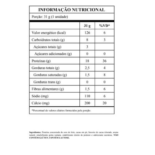 Chocolate com Brownie Tradicional Mais Mu Performace 31g