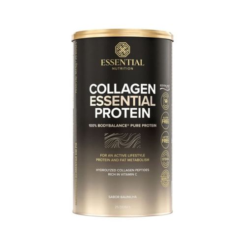 Collagen Essential Protein Baunilha Essential Nutrition 417,5g